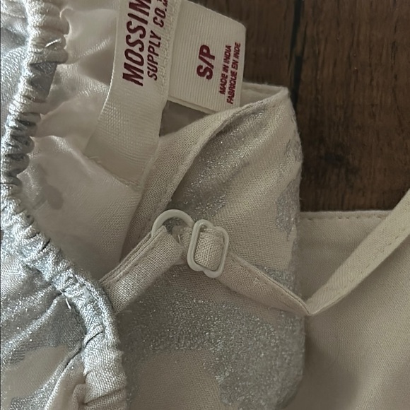 Mossimo Supply Co.  Maxi Dress ivory with metallic Silver Size Small - Picture 11 of 12